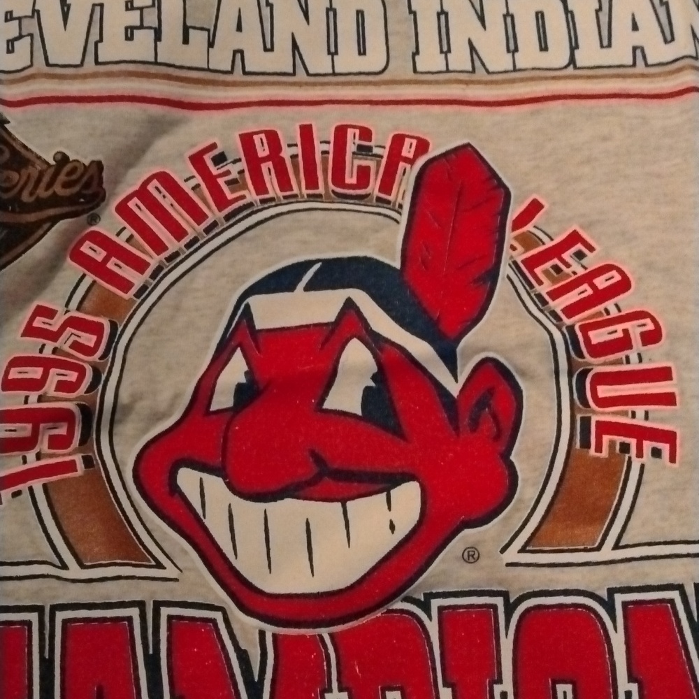 Vintage collectible 1995 World Series Cleveland Indians short sleeve  T-shirt - Picture 7 of 7